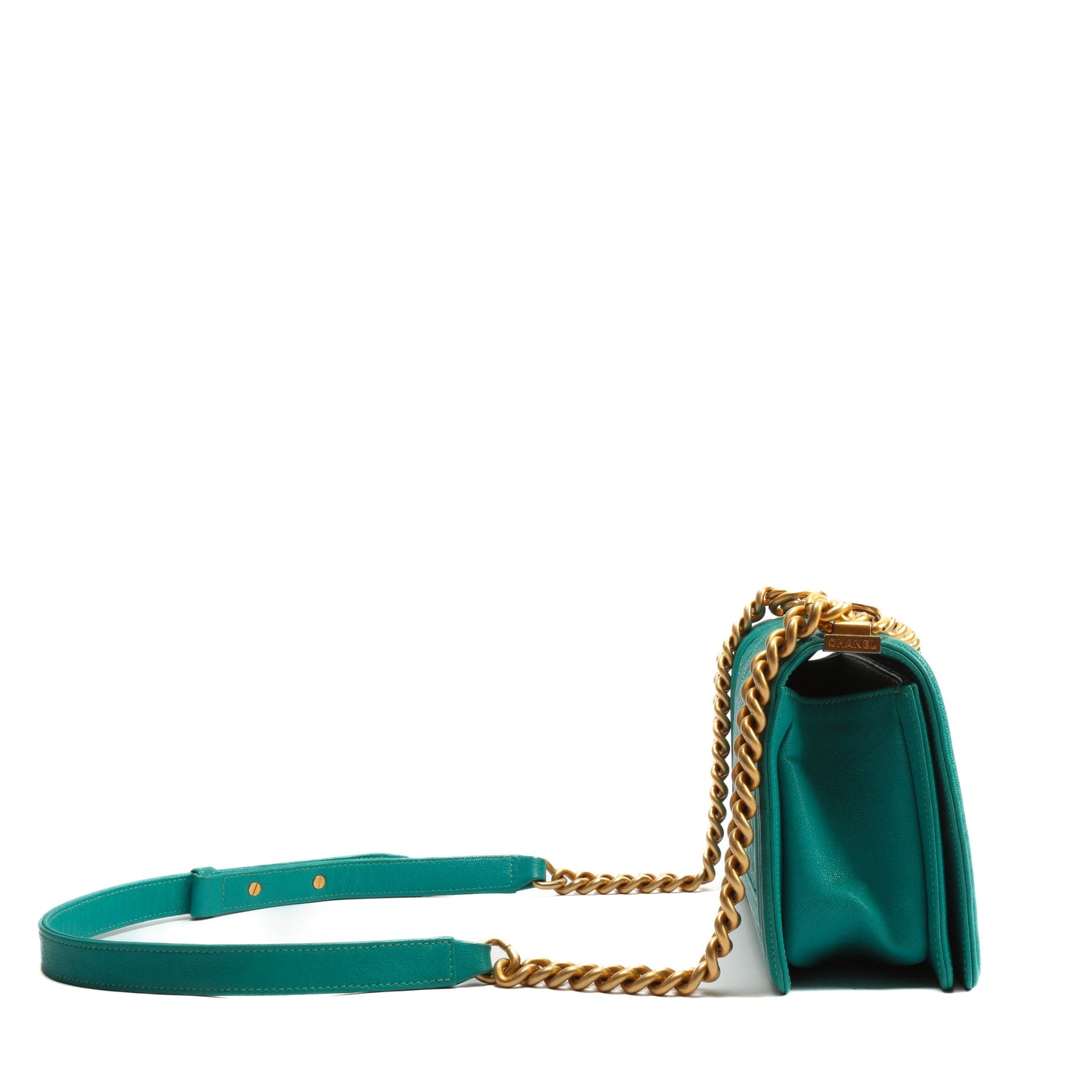 CHANEL Quilted Boy Bag - Turquoise