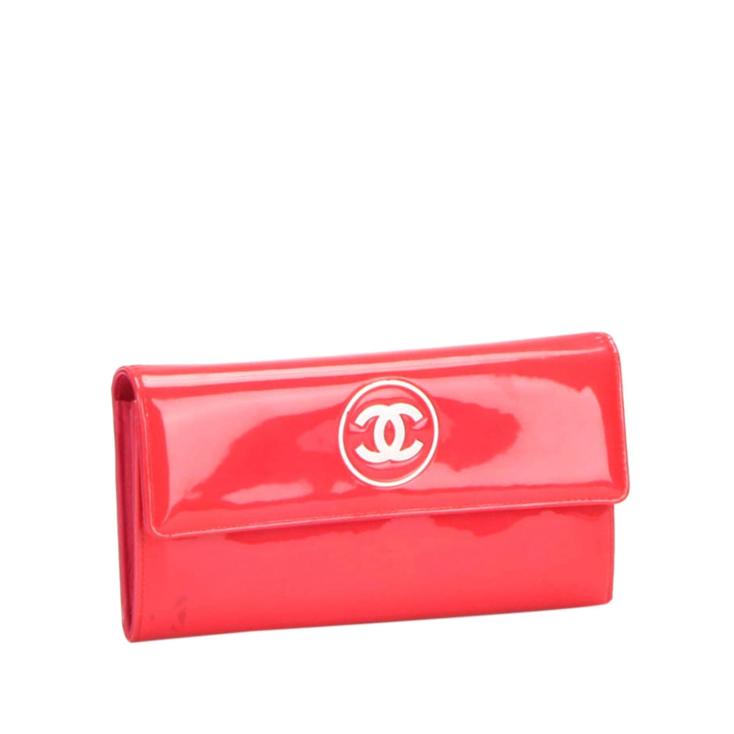 Chanel CC Patent Leather Long Wallet (SHG-28975)