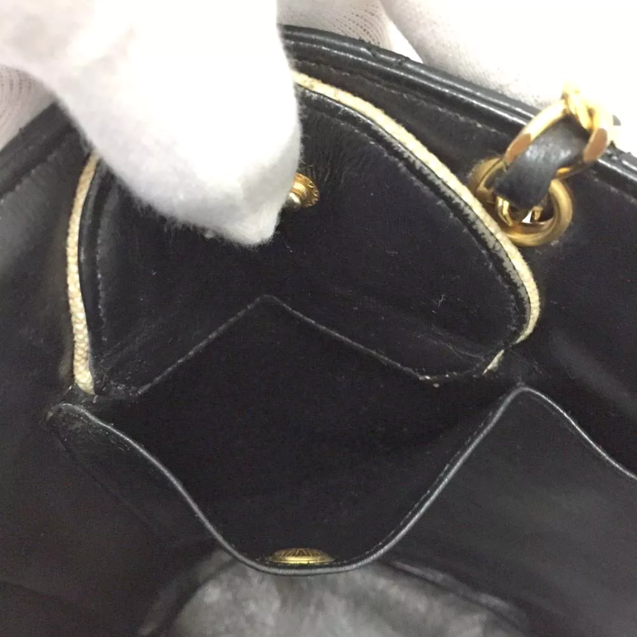 Chanel Canvas and Navy Leather Bucket Tote