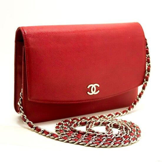 Chanel Caviar Wallet On Chain Woc Shoulder Bag Crossbody