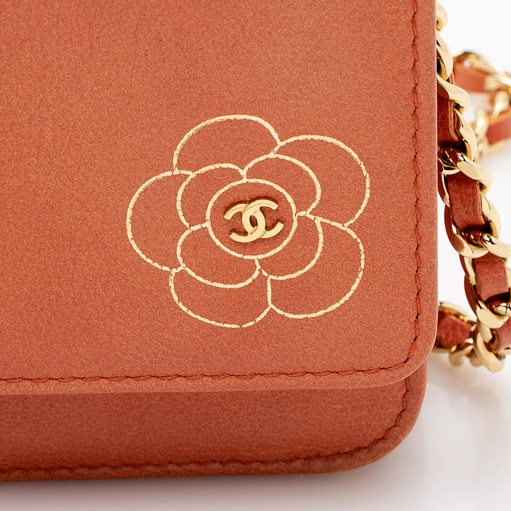 Chanel Leather Camellia Wallet on Chain Bag (SHF-18652)