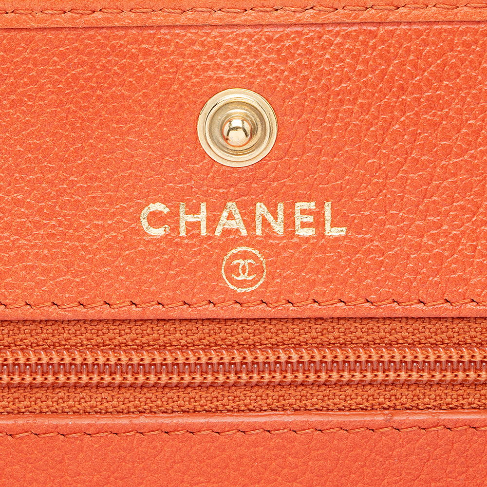 Chanel Leather Camellia Wallet on Chain Bag (SHF-18652)