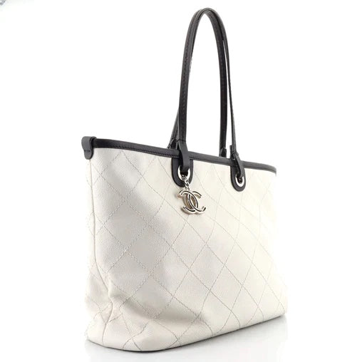 CHANEL QUILTED CAVIAR FEVER TOTE BAG