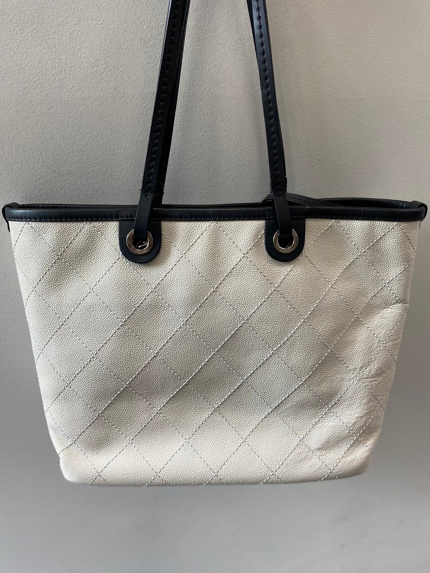 CHANEL QUILTED CAVIAR FEVER TOTE BAG