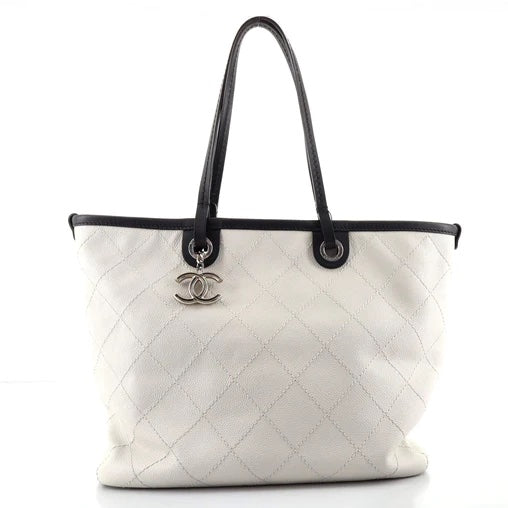 CHANEL QUILTED CAVIAR FEVER TOTE BAG