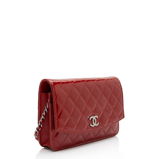 Chanel Patent Leather Classic Wallet on Chain Bag (SHF-23342)