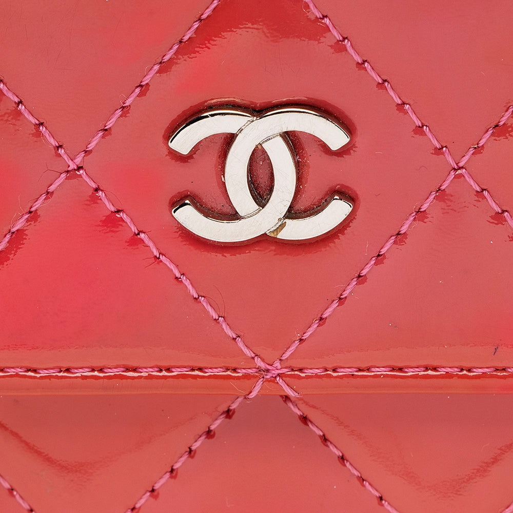 Chanel Patent Leather Compact French Wallet - FINAL SALE (SHF-18986)