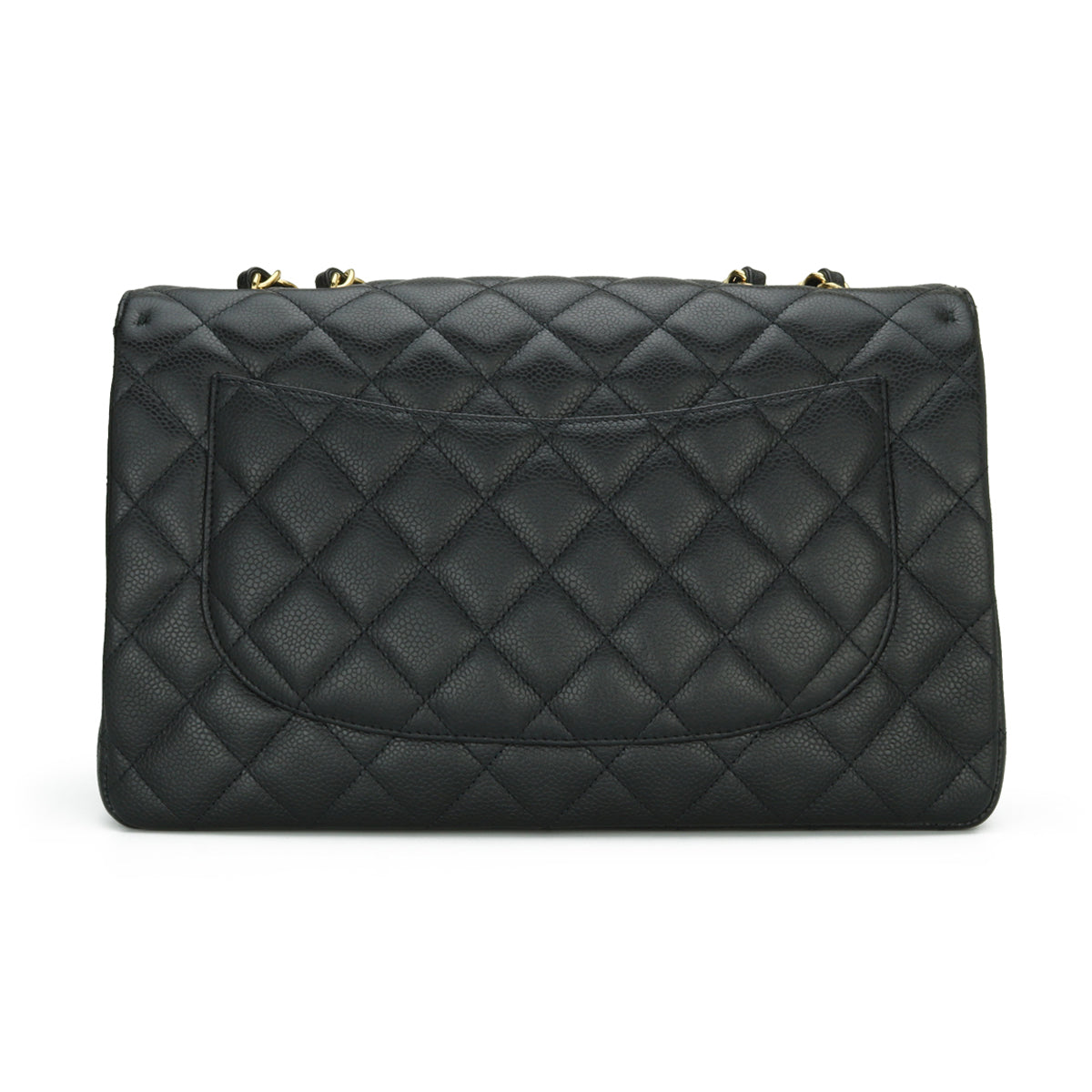 Chanel Single Flap Jumbo Black Caviar Gold Hardware 2010