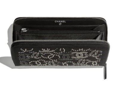 CHANEL CC STUDDED LONG WALLET