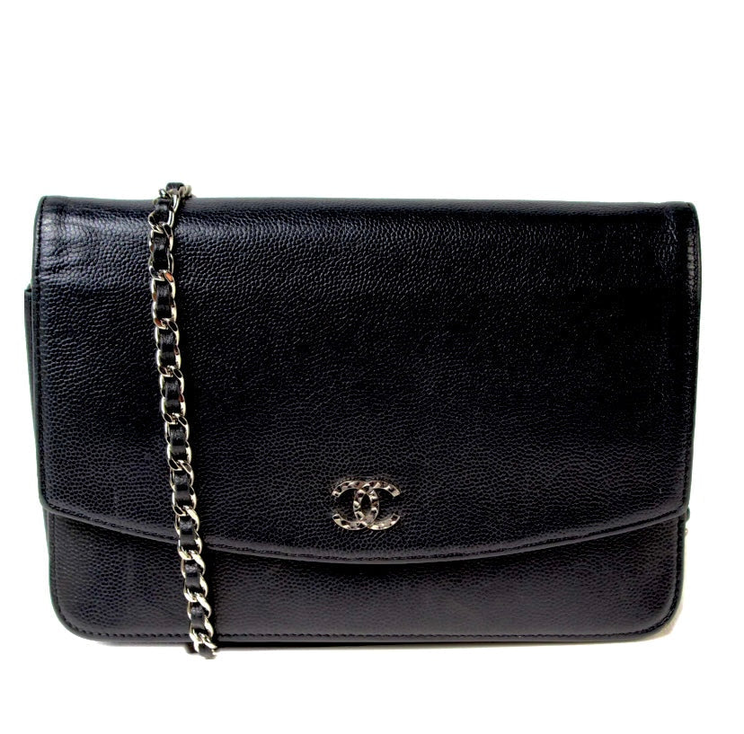 CHANEL CC TIMELESS CAVIAR WALLET ON CHAIN