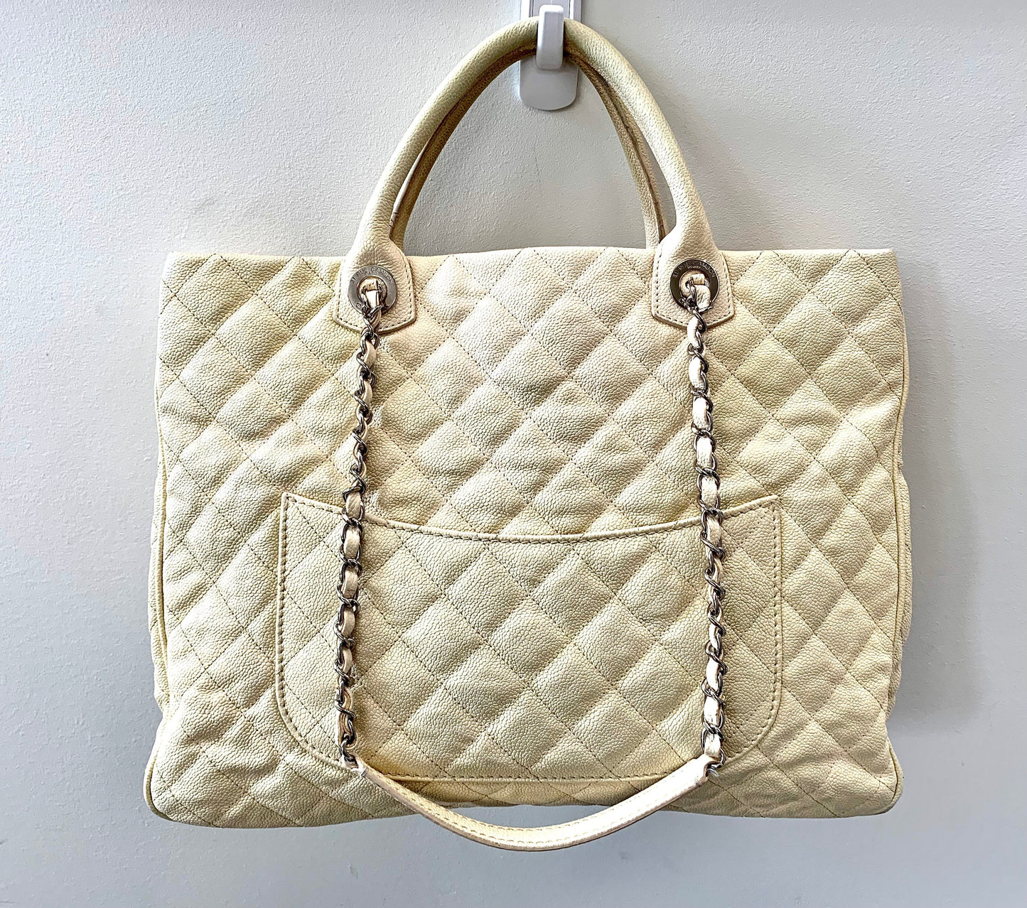 CHANEL QUILTED CAVIAR SHOPPING TOTE