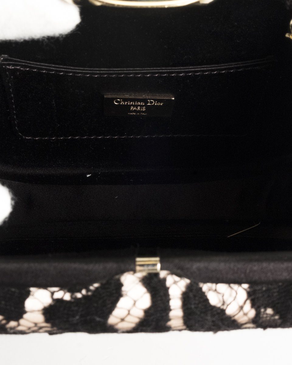 Christian Dior Black Lace Evening Bag