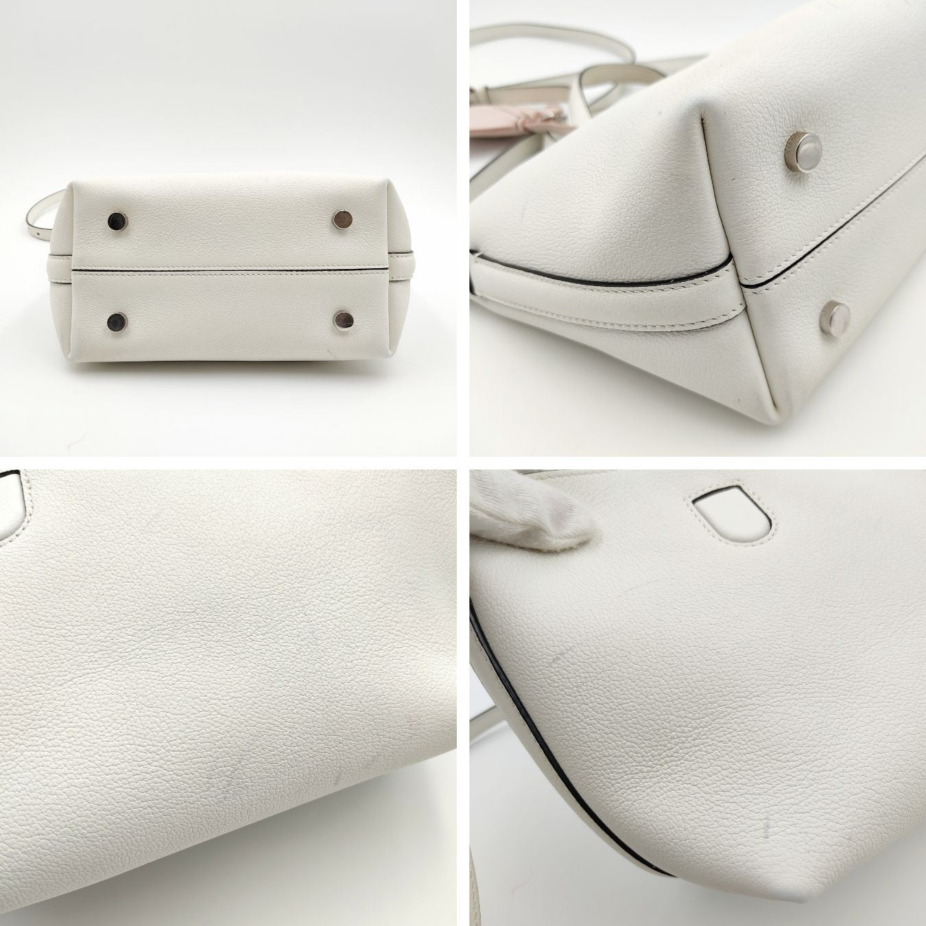 DIOR Christian Blossom mini shoulder bag in white leather