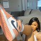 Designer Air Jordan 1 Mid" Digital Pink Quartz High Q ( Customs And Box ), Jordan 1 Sneakers Active