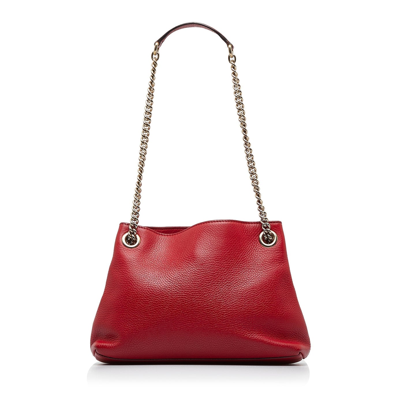 Gucci Soho Chain Tote Red Leather