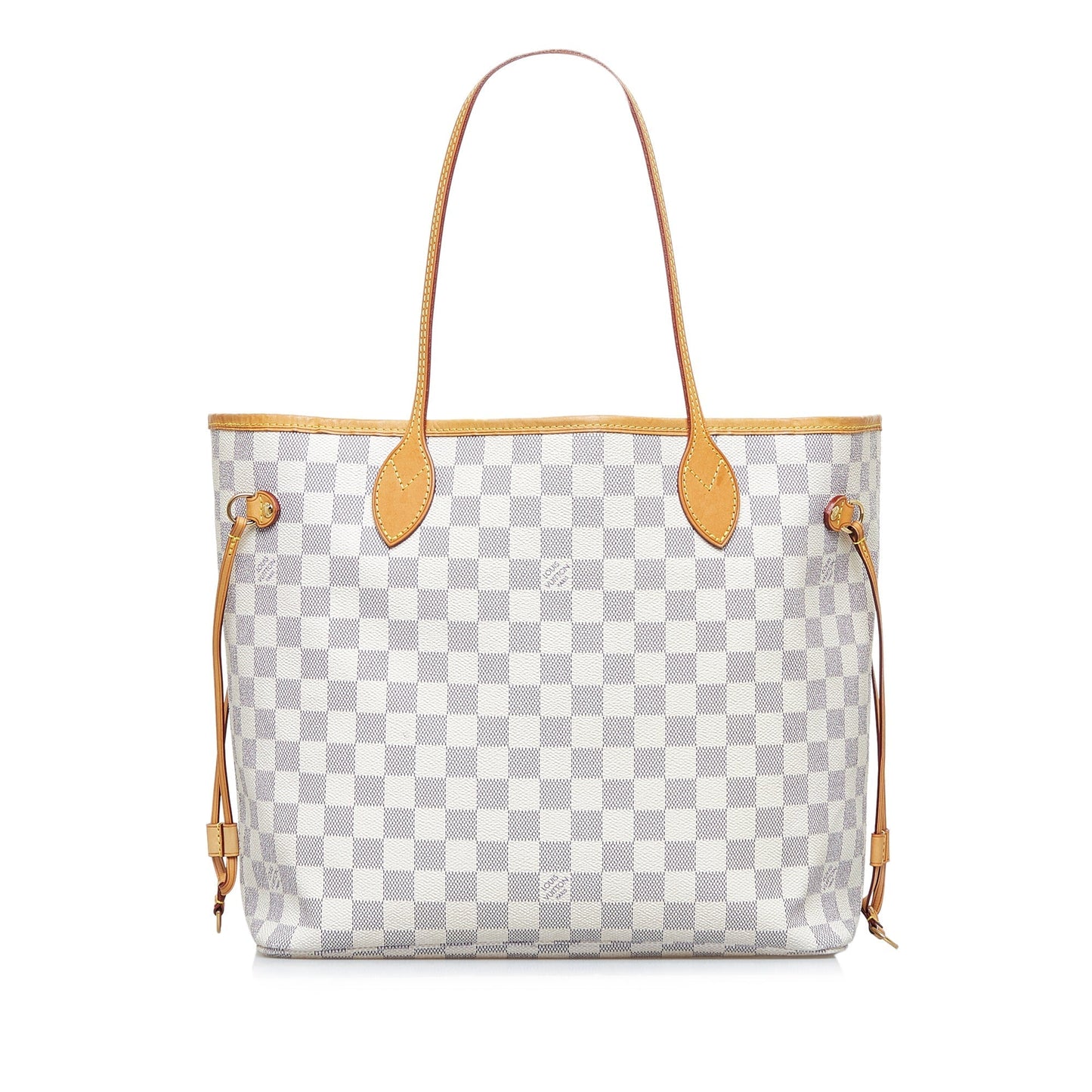 White Louis Vuitton Damier Azur Neverfull MM Tote Bag