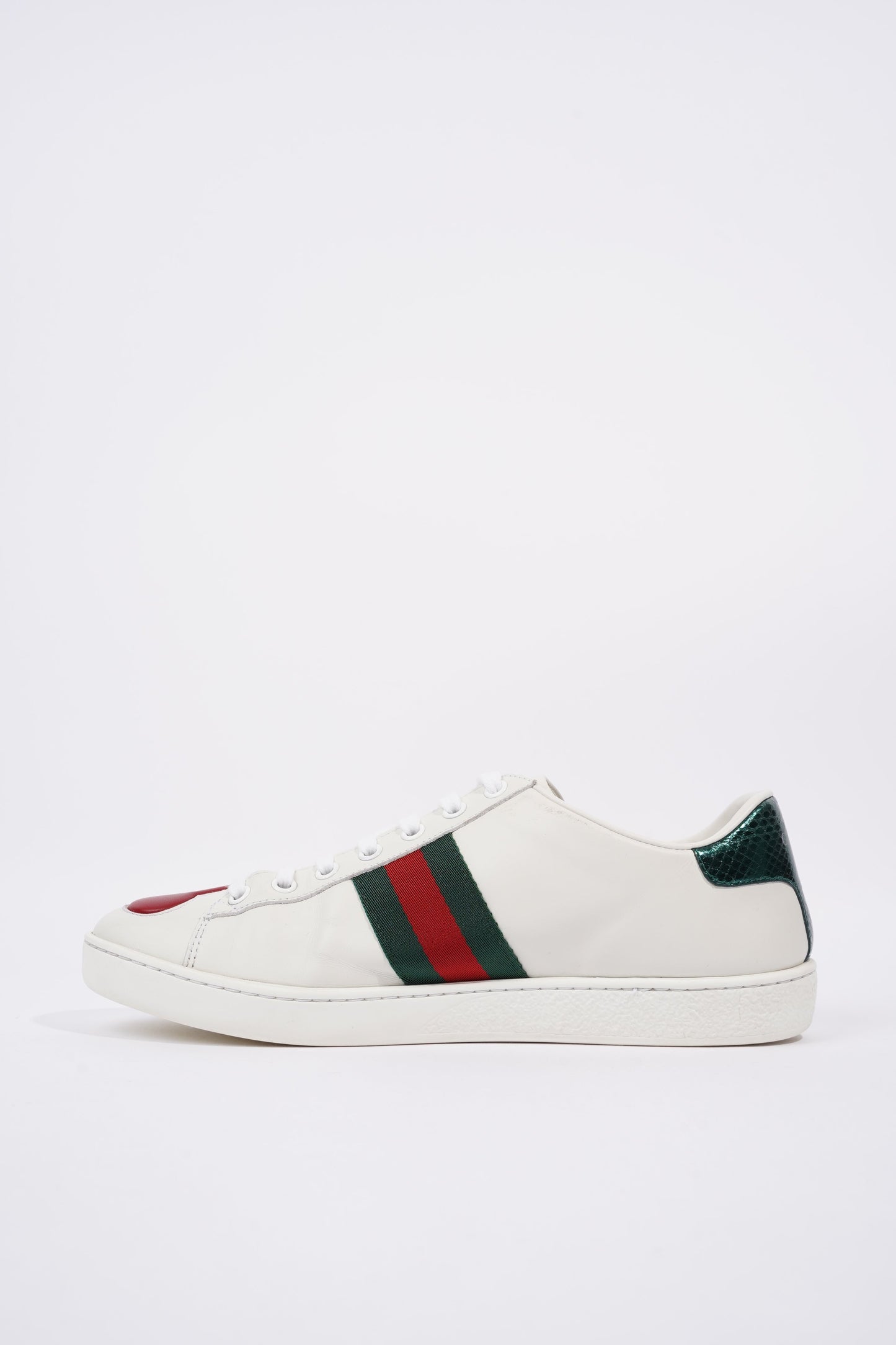 Gucci Womens Ace Heart White / Red / Green EU 39 / UK 6