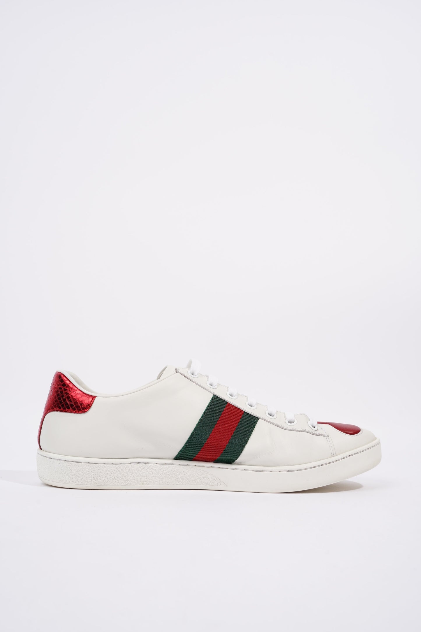 Gucci Womens Ace Heart White / Red / Green EU 39 / UK 6