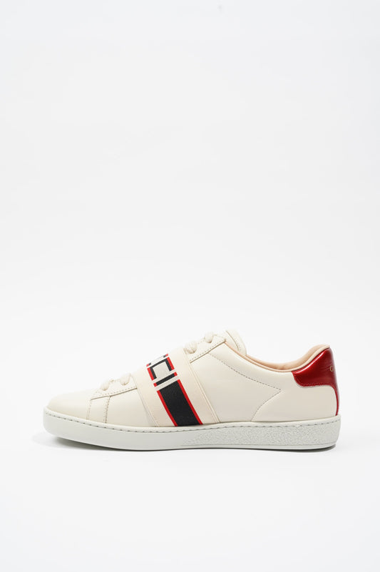 Gucci Womens Ace Stripe White / Red EU 37 / UK 4