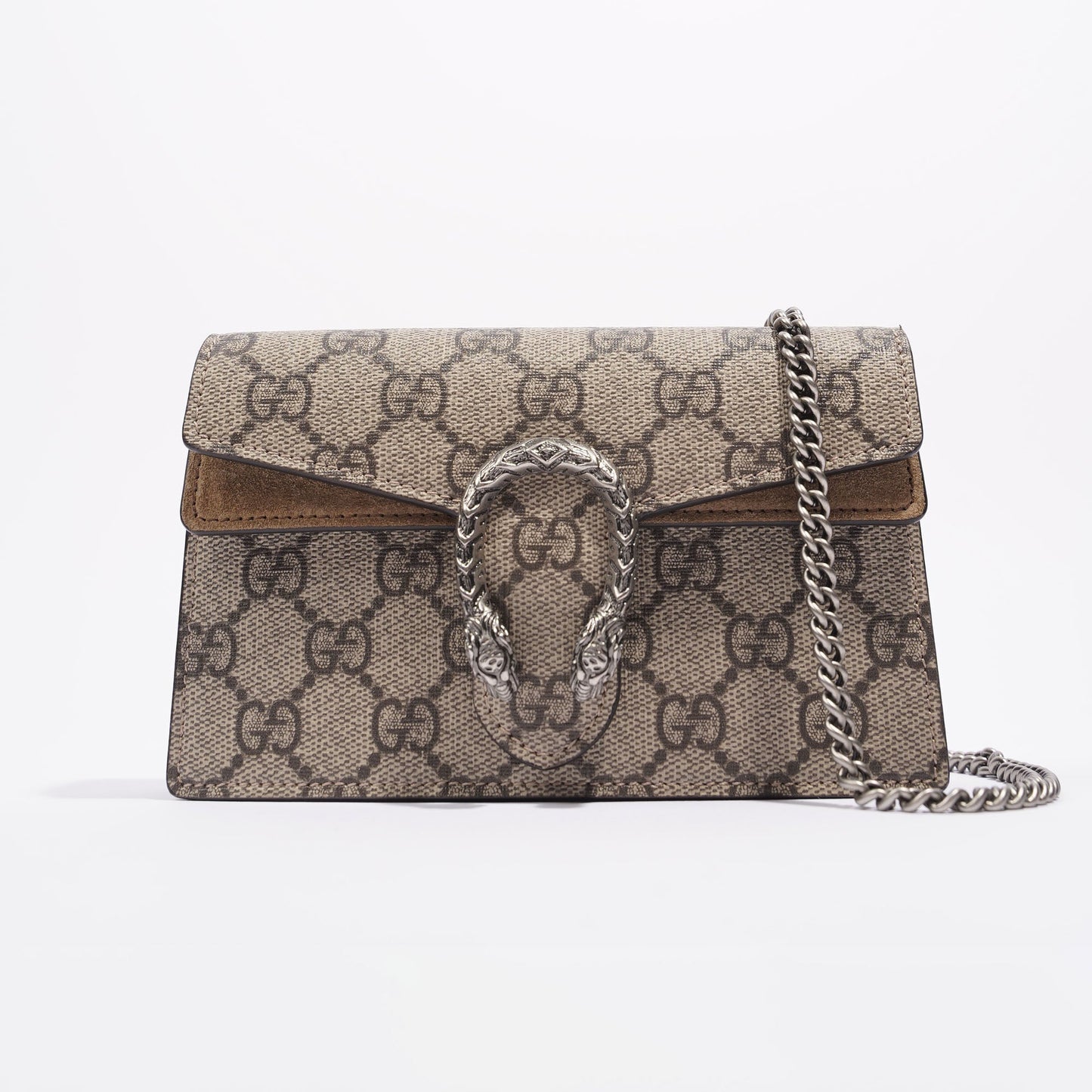 Gucci Womens Dionysus Bag Brown Canvas Super Mini