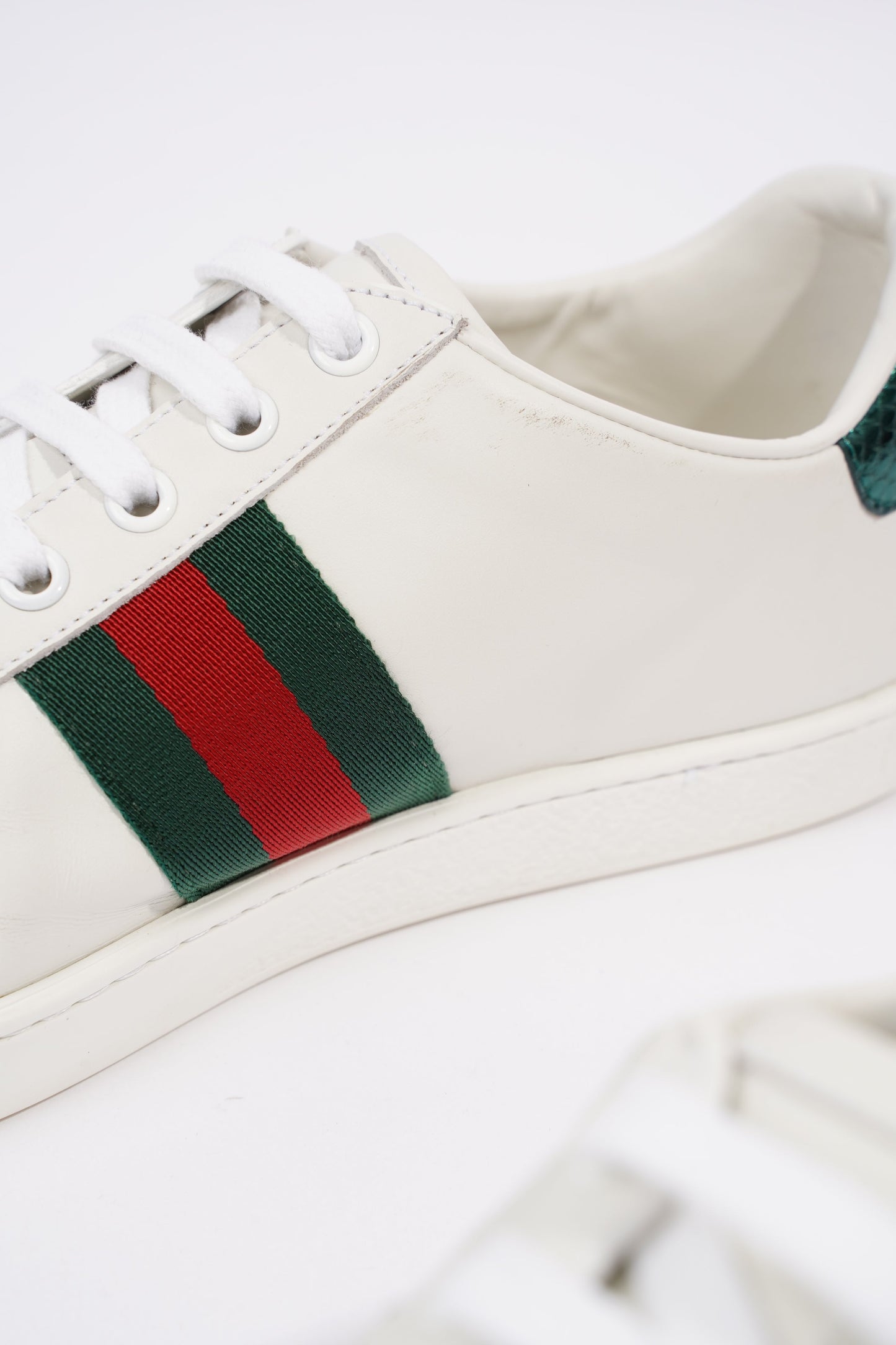 Gucci Womens Ace Heart White / Red / Green EU 39 / UK 6