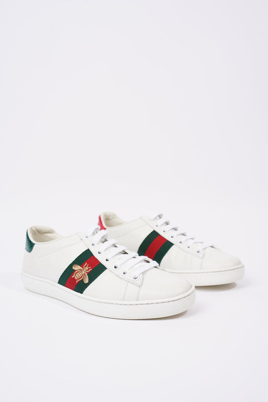 Gucci Womens Ace Bee White / Green / Red EU 35 / UK 2