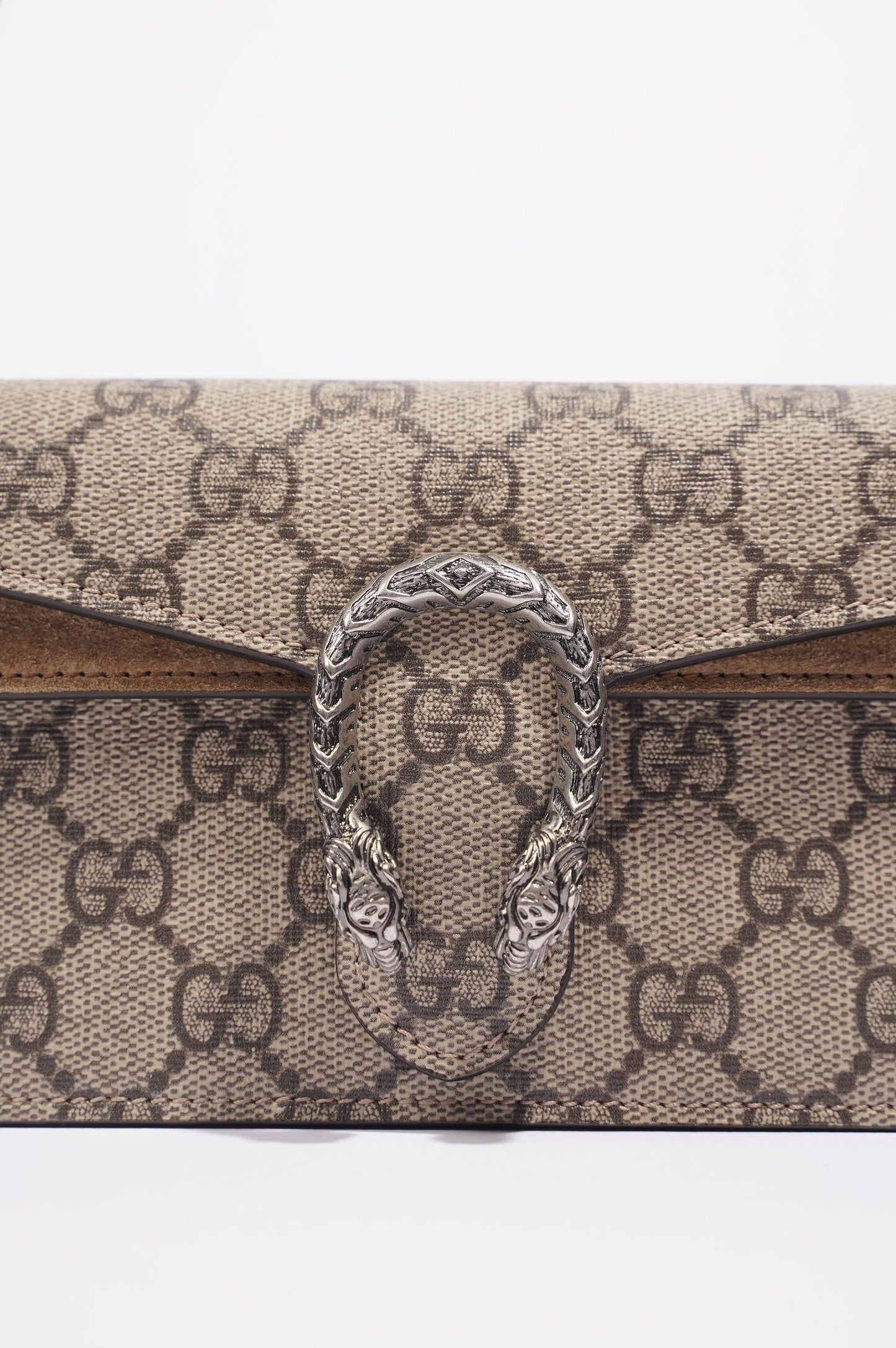 Gucci Womens Dionysus Bag Brown Canvas Super Mini