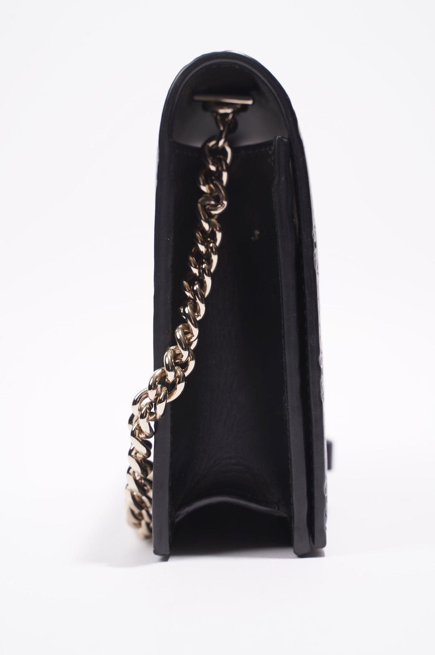 Gucci Womens Guccissima Chain Wallet Black