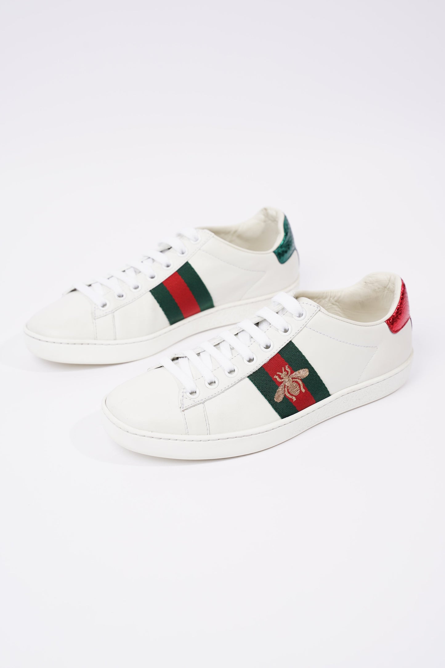 Gucci Womens Ace Bee White / Green / Red EU 35 / UK 2