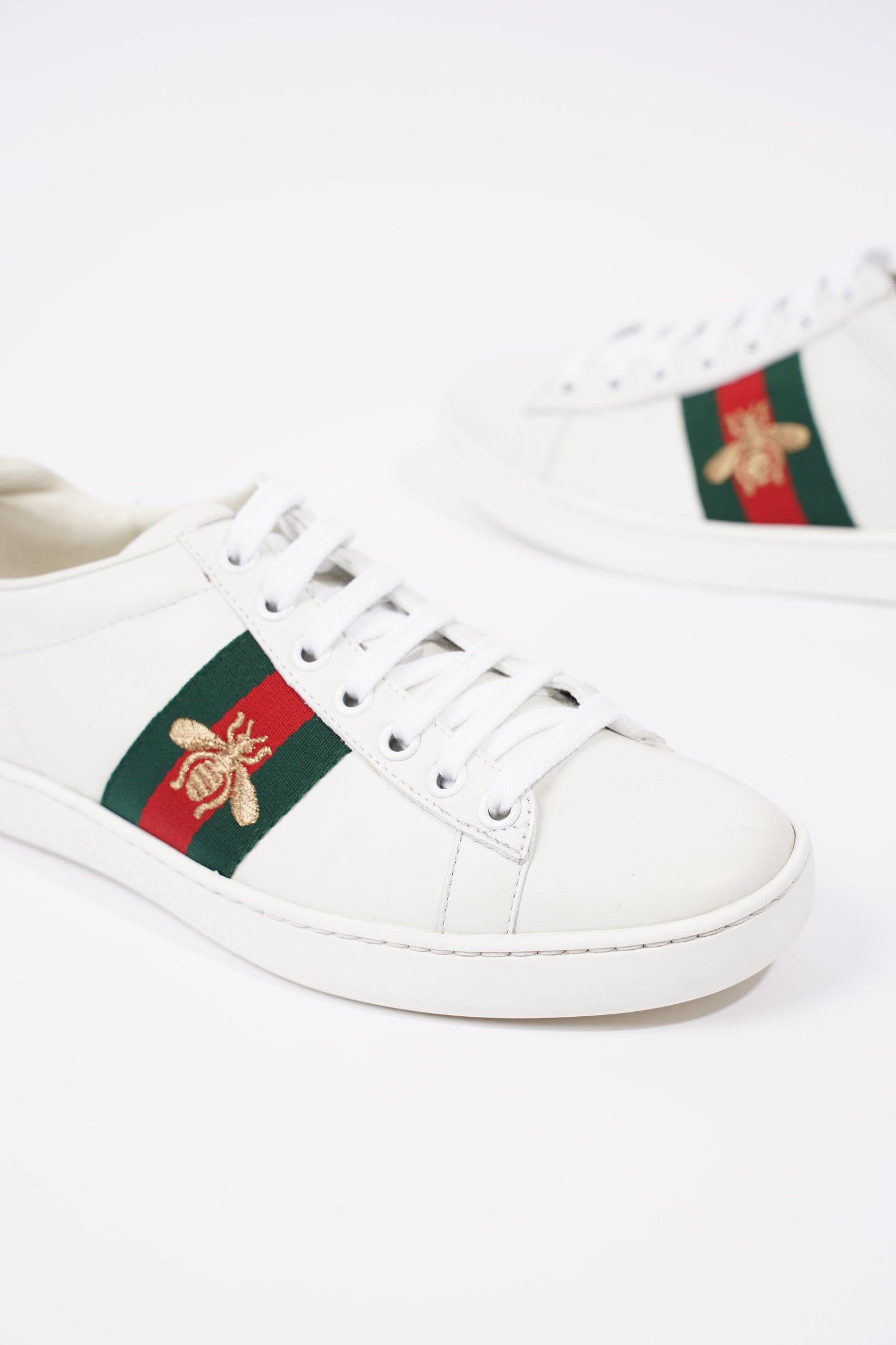 Gucci Womens Ace Bee White / Green / Red EU 35 / UK 2