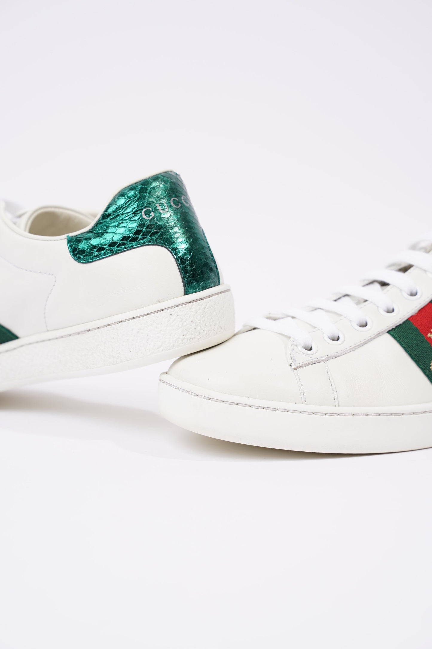 Gucci Womens Ace Bee White / Green / Red EU 35 / UK 2