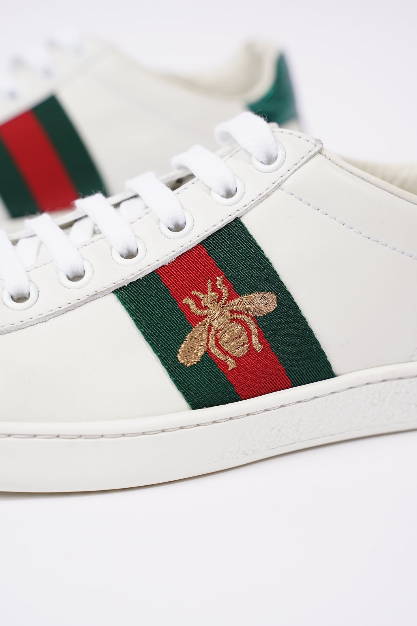 Gucci Womens Ace Bee White / Green / Red EU 35 / UK 2