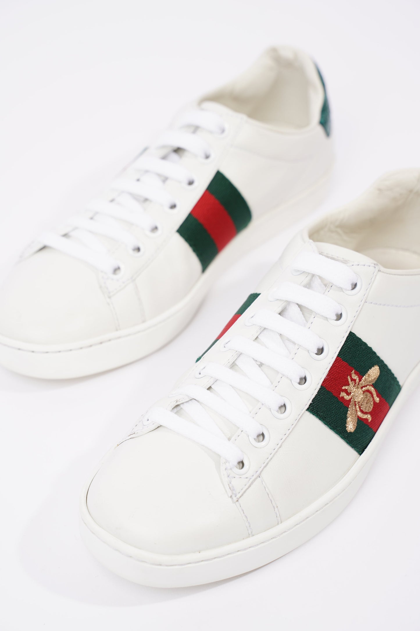 Gucci Womens Ace Bee White / Green / Red EU 35 / UK 2