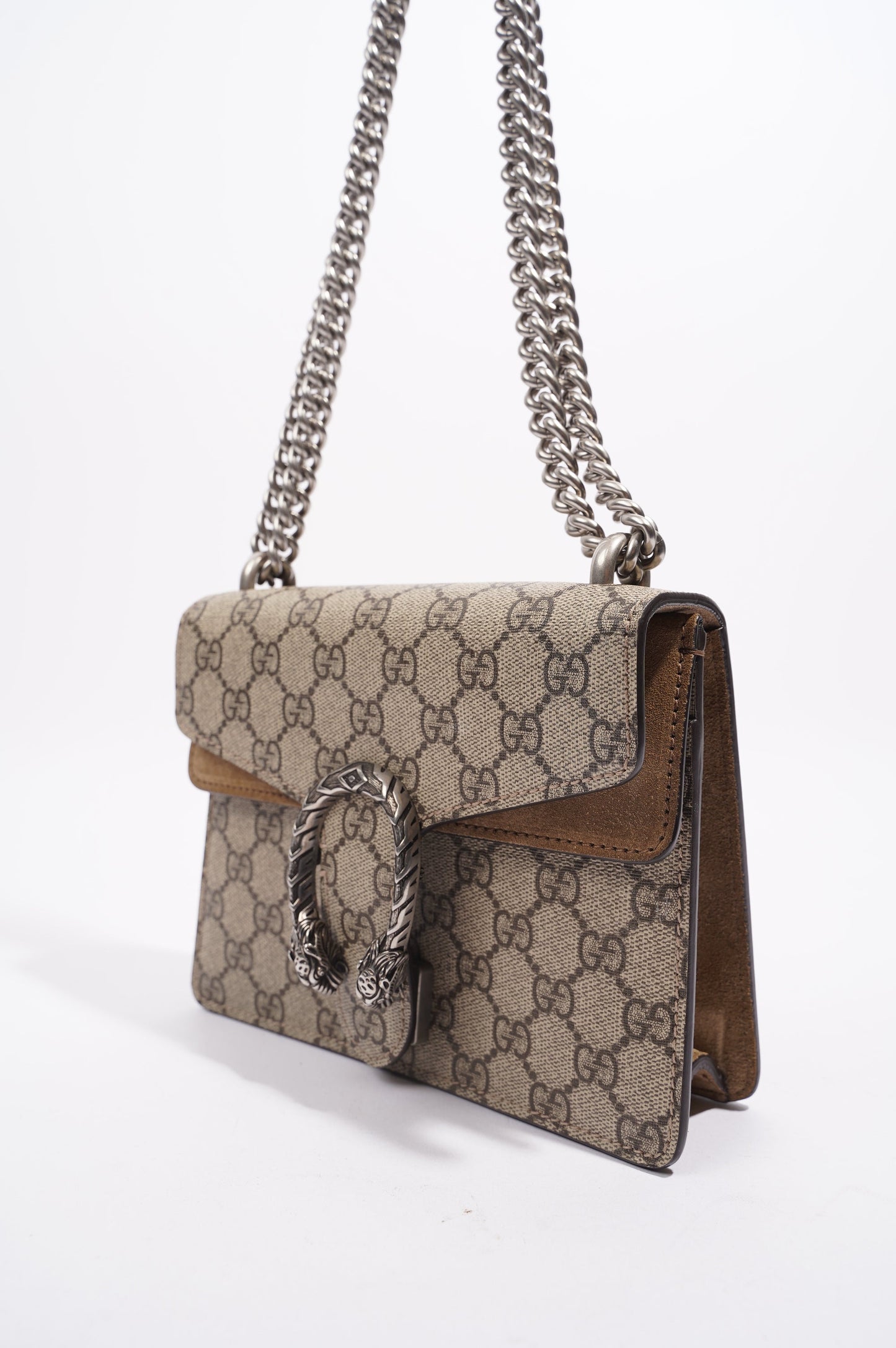 Gucci Womens Dionysus Bag Brown Canvas Mini