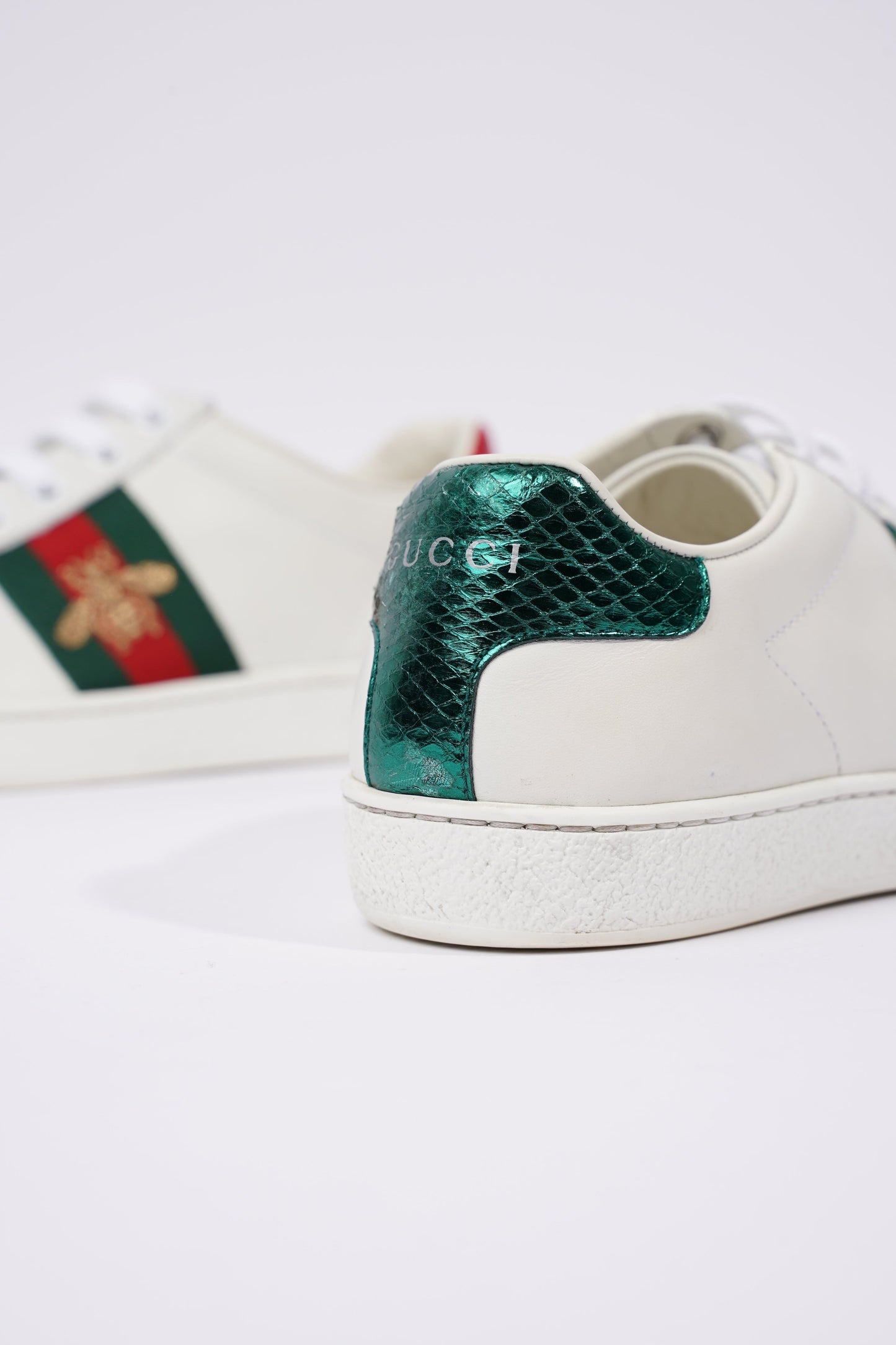 Gucci Womens Ace Bee White / Green / Red EU 35 / UK 2