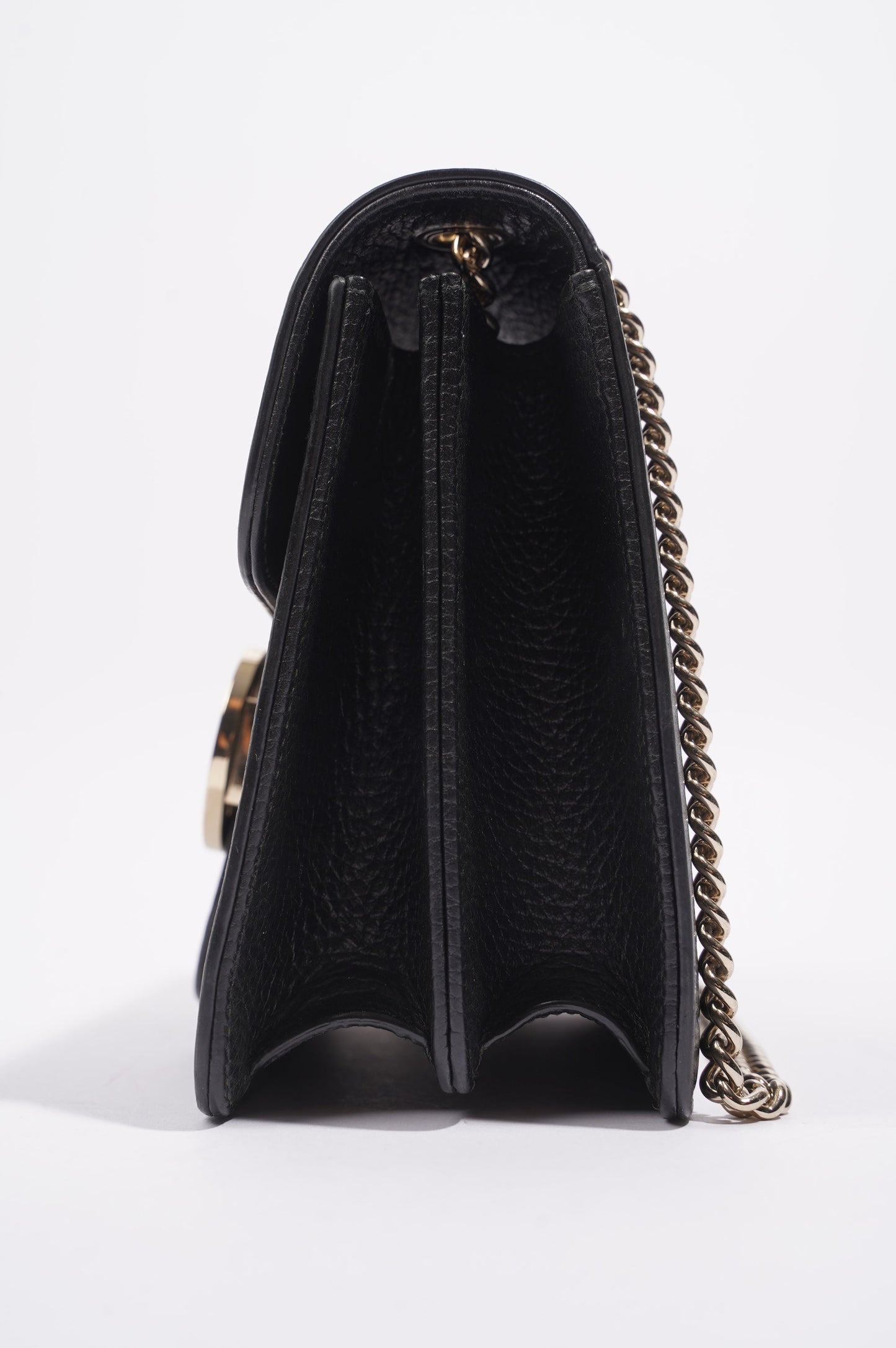 Gucci Womens Interlocking Bag Black / Gold Small