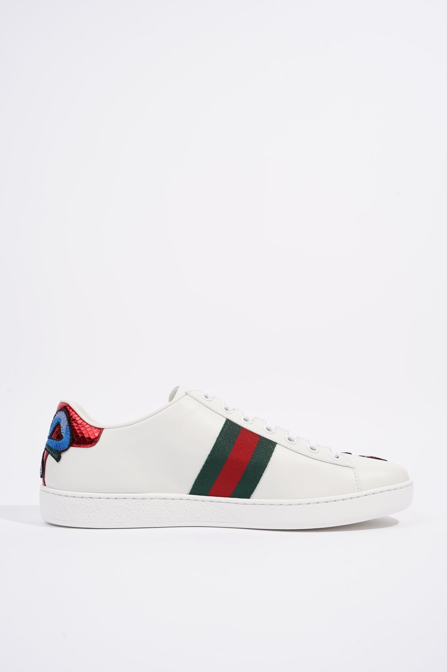 Gucci Womens Foral Ace Sneakers White EU 39.5 / UK 6.5