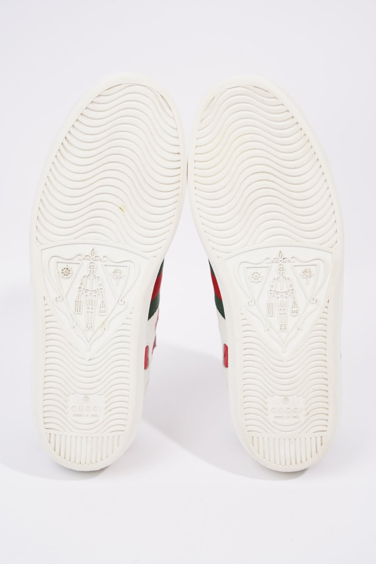 Gucci Womens Ace Hearts White / Green / Red EU 37 / UK 4