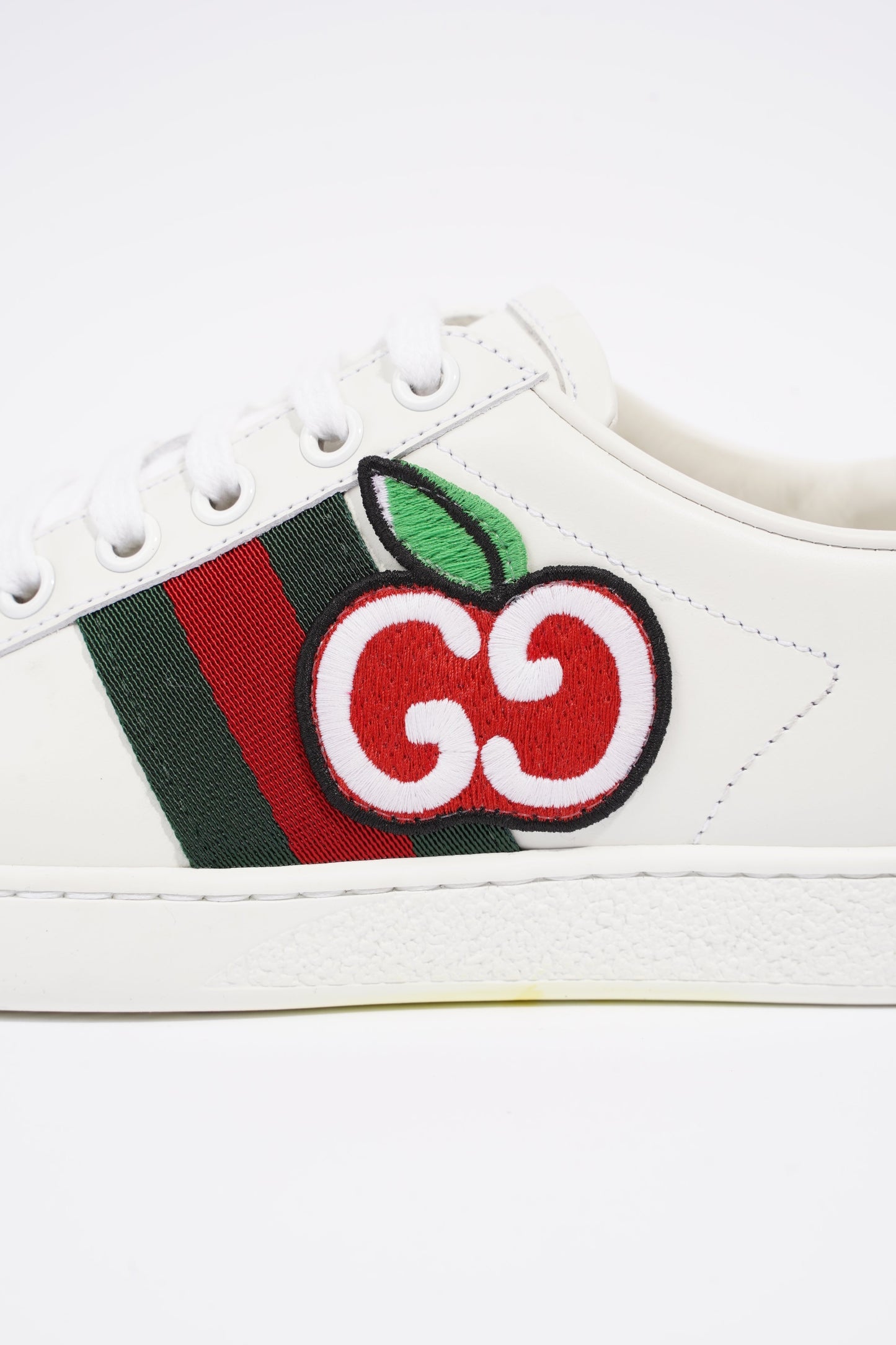 Gucci Womens Foral Ace GG Apple White EU 34.5 / UK 1.5