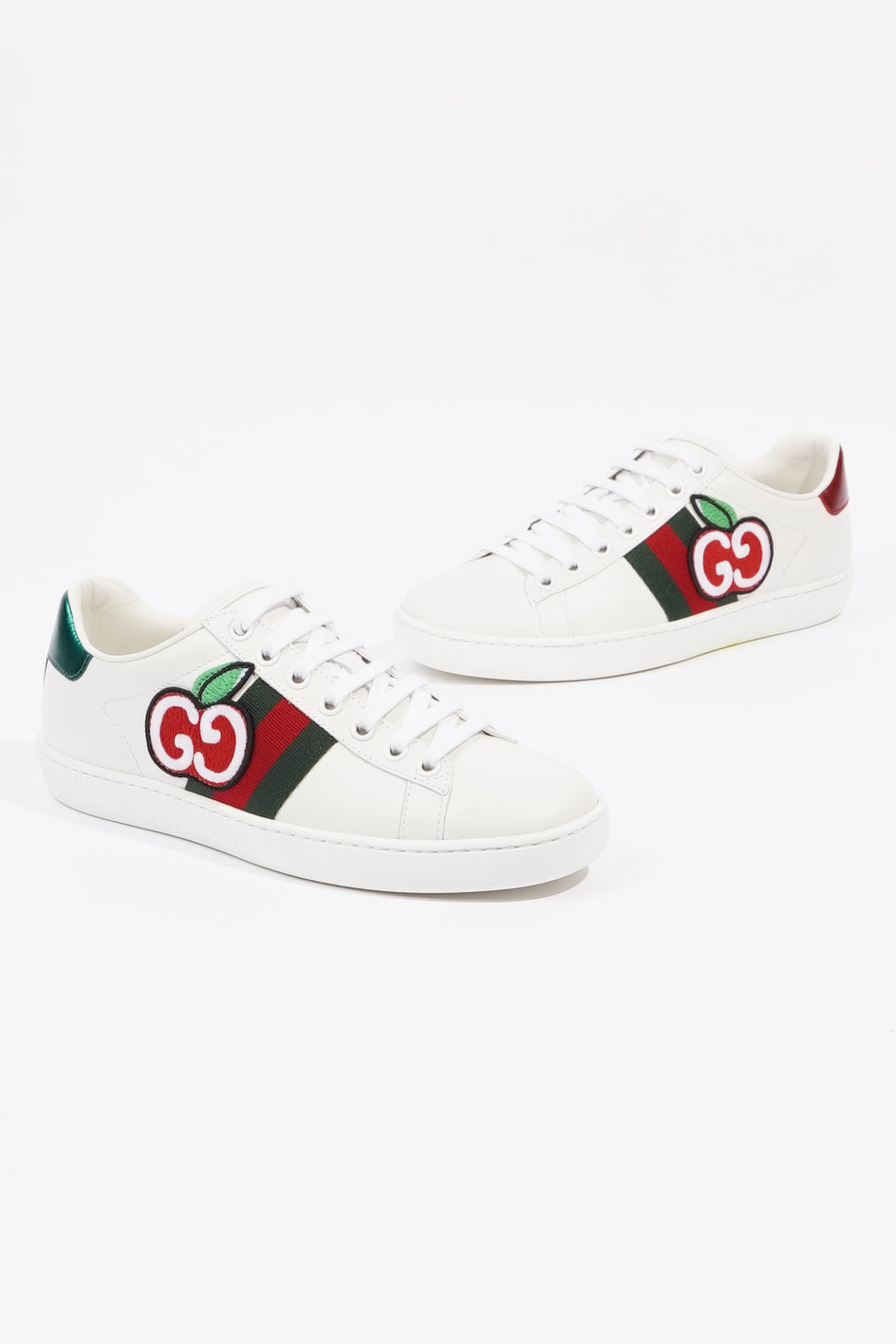 Gucci Womens Foral Ace GG Apple White EU 34.5 / UK 1.5