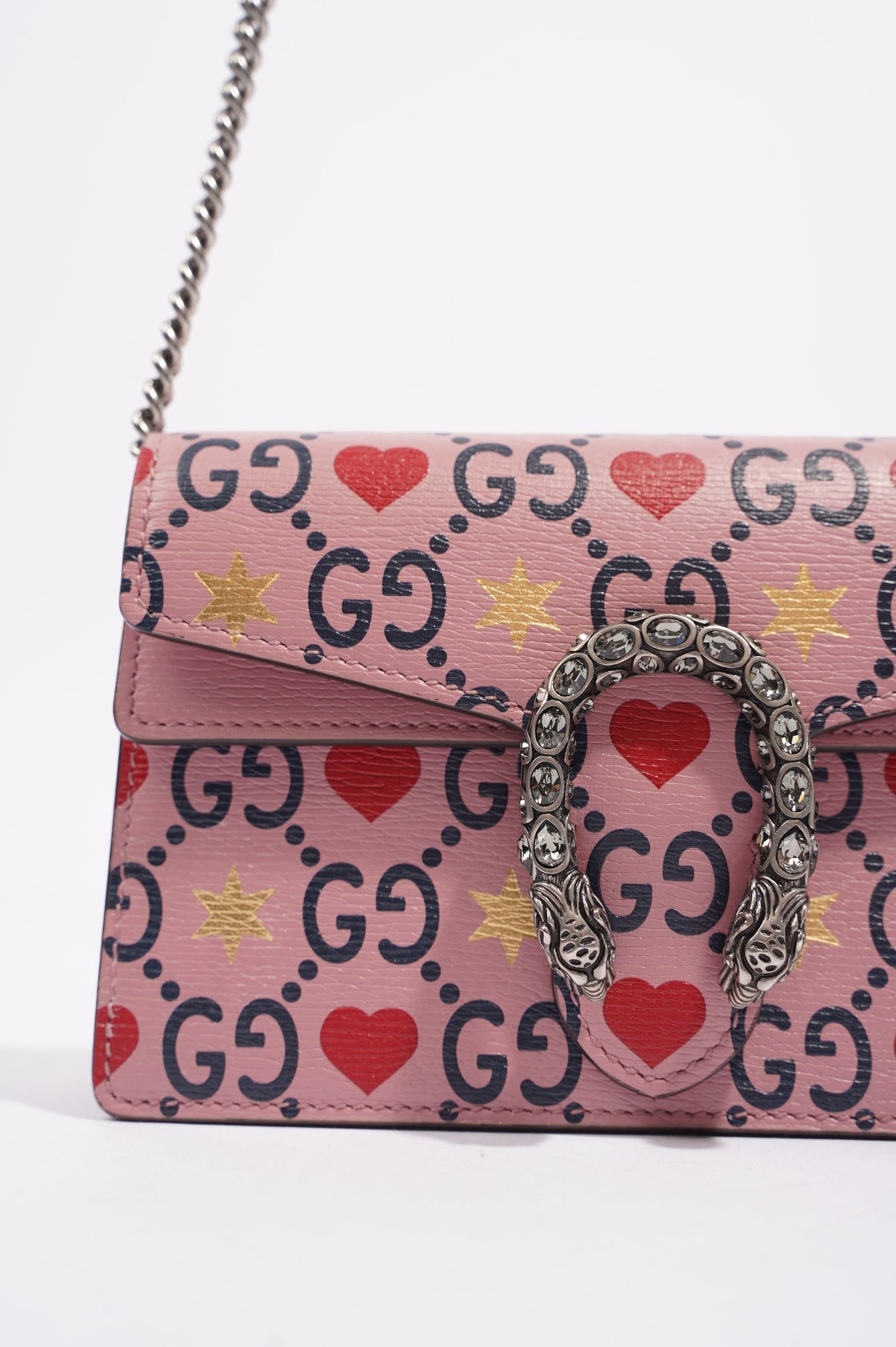 Gucci Womens Dionysus Pink Hearts Super Mini