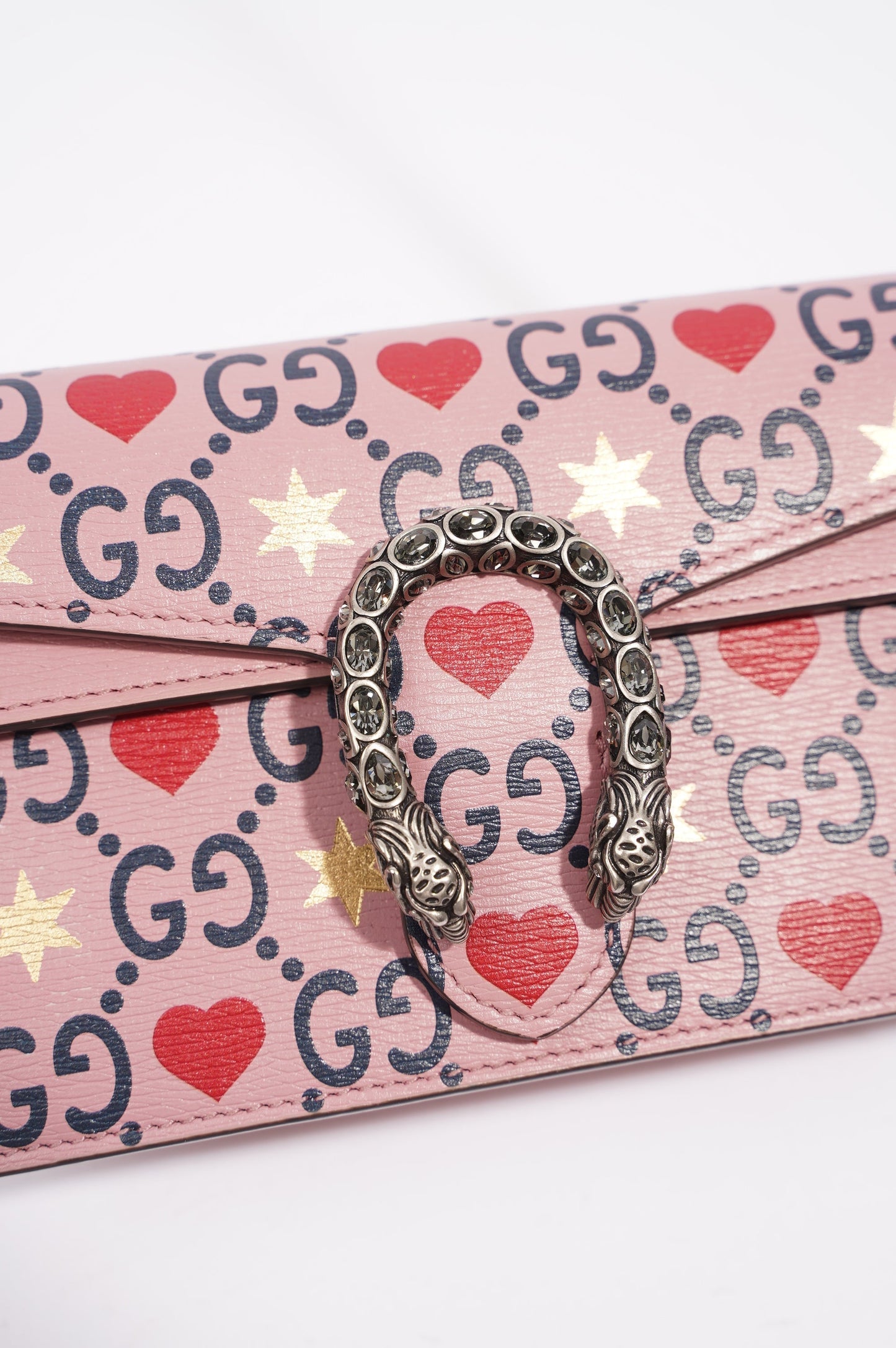 Gucci Womens Dionysus Pink Hearts Super Mini