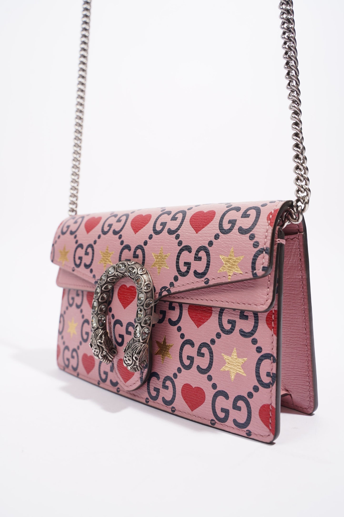 Gucci Womens Dionysus Pink Hearts Super Mini