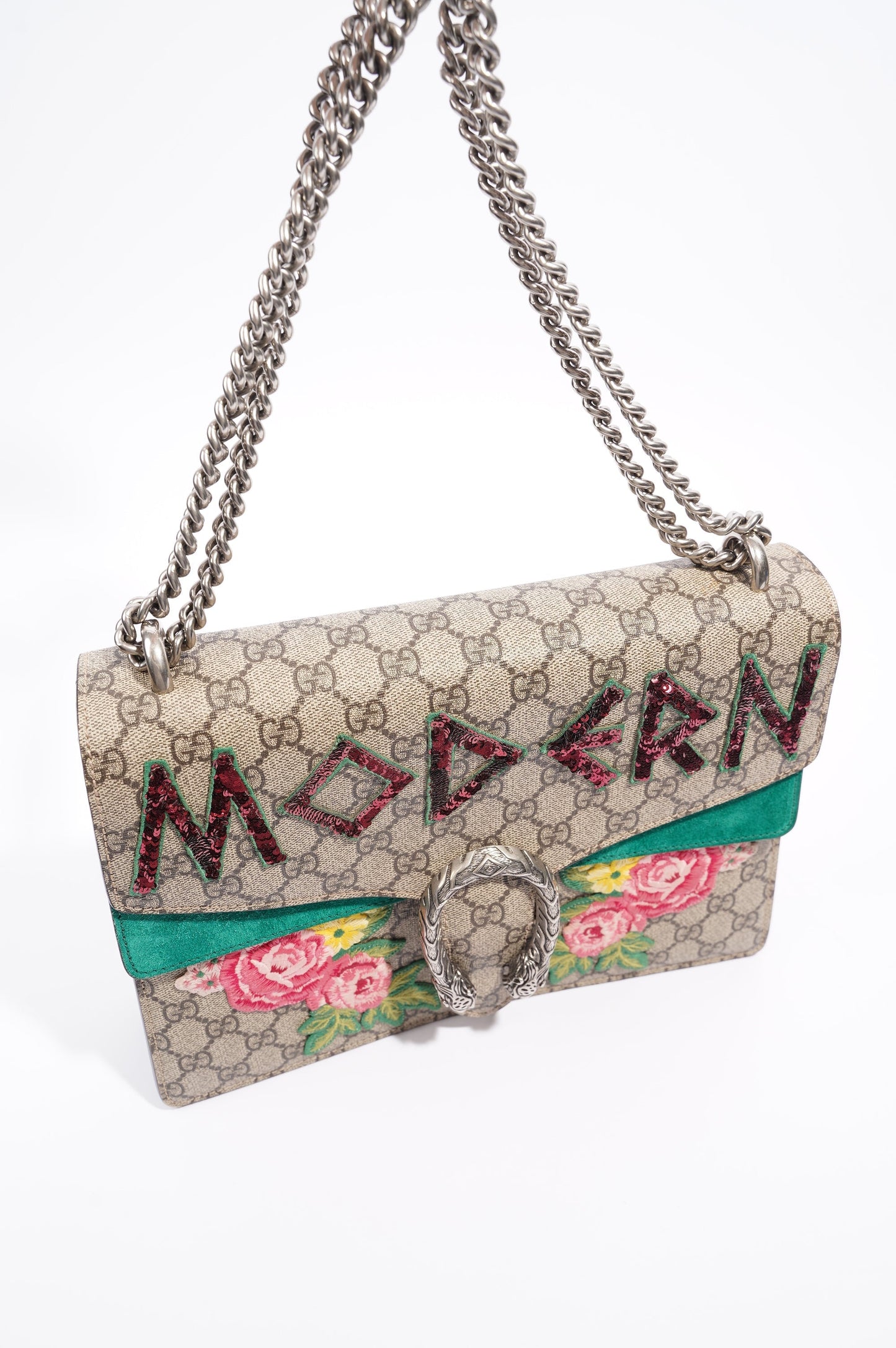 Gucci Womens Dionysus Modern Supreme Bloom Green Medium