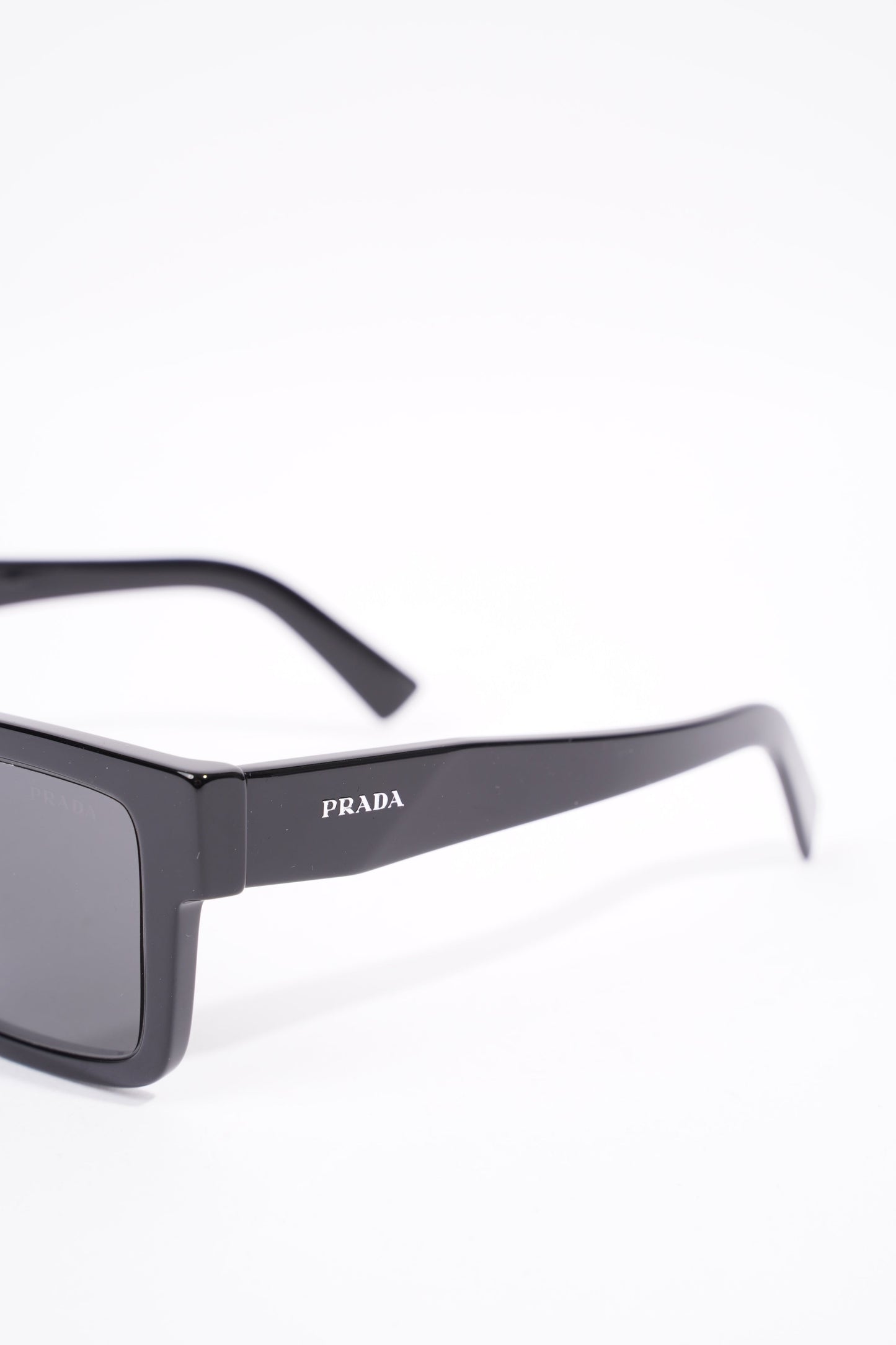 Prada Womens Square Sunglasses Black Acetate 145