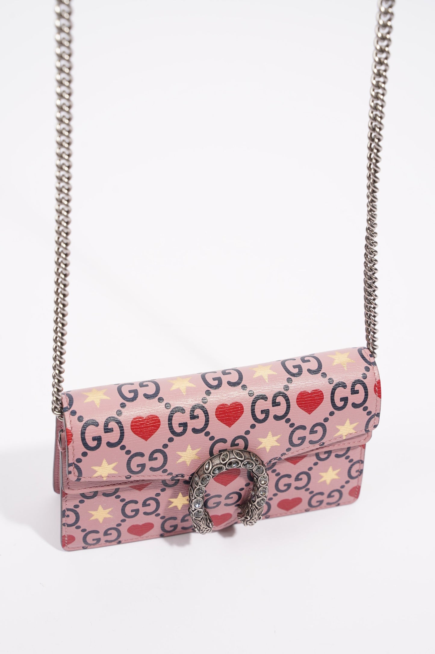 Gucci Womens Dionysus Pink Hearts Super Mini