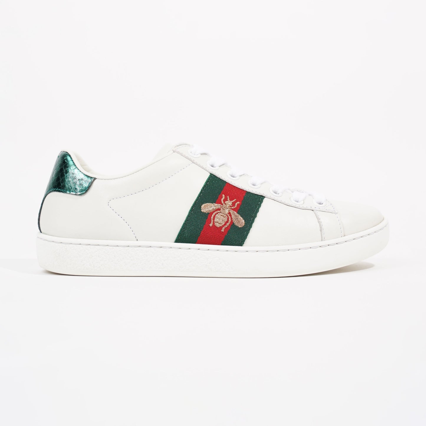 Gucci Womens Ace Bee White / Green / Red EU 35 / UK 2