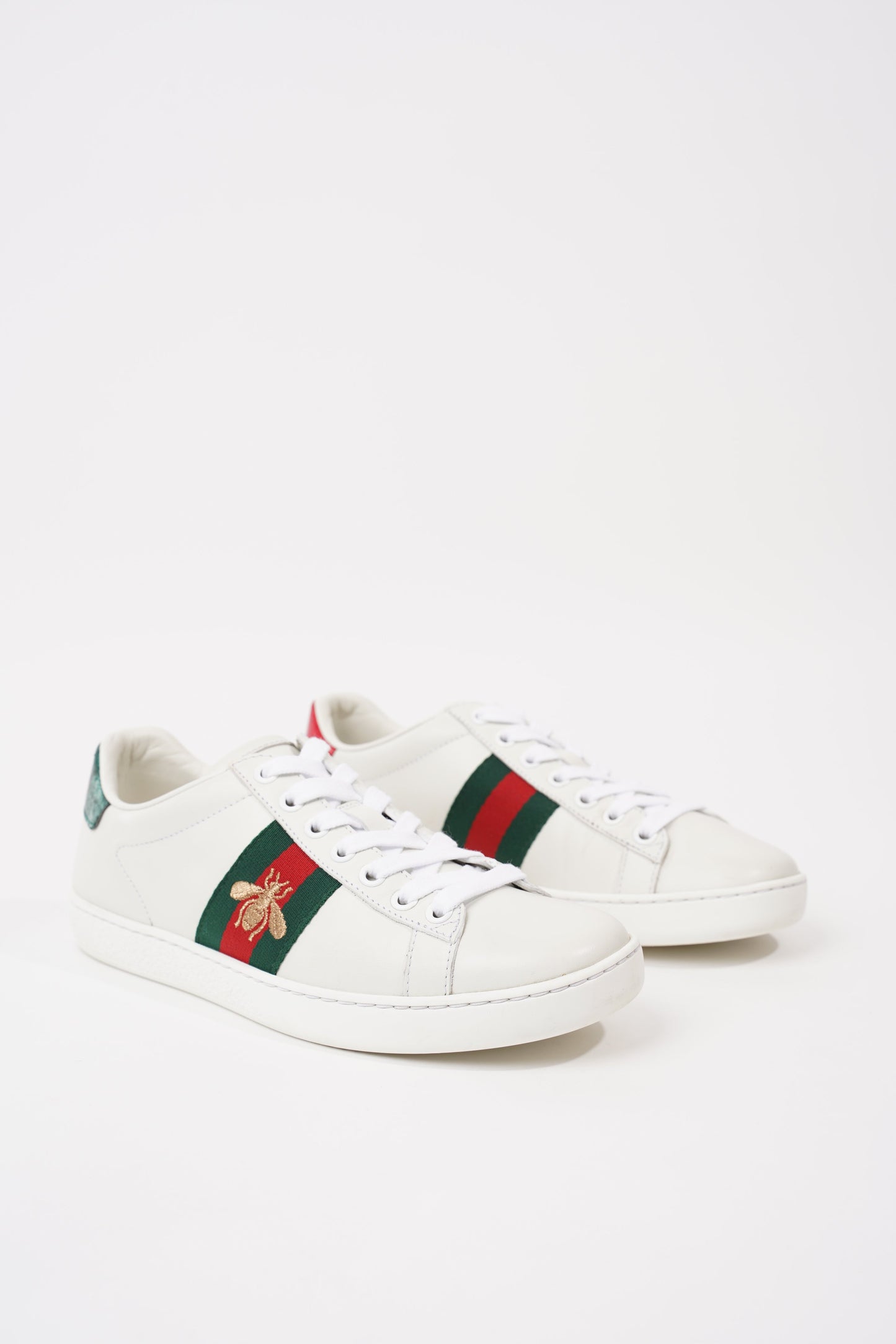 Gucci Womens Ace Bee White / Green / Red EU 35 / UK 2