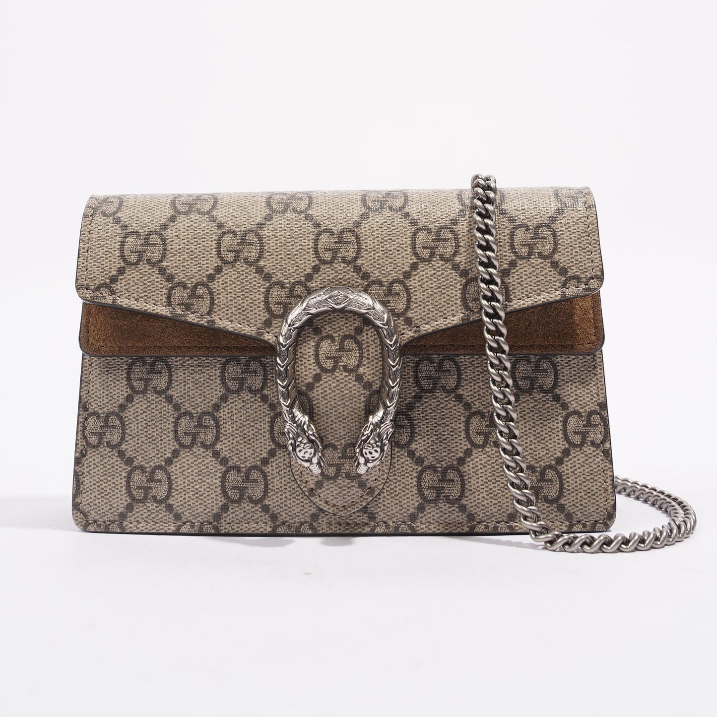 Gucci Womens Dionysus Beige Supreme Canvas Super Mini