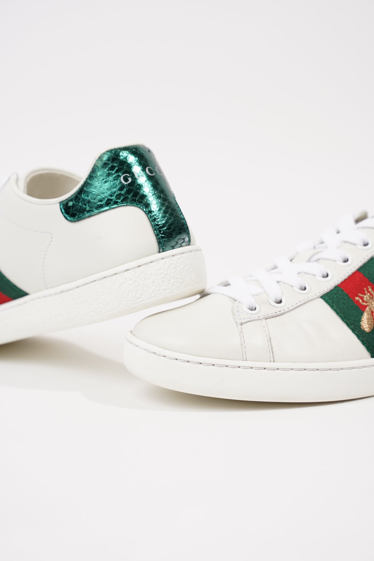 Gucci Womens Ace Bee White / Green / Red EU 35 / UK 2